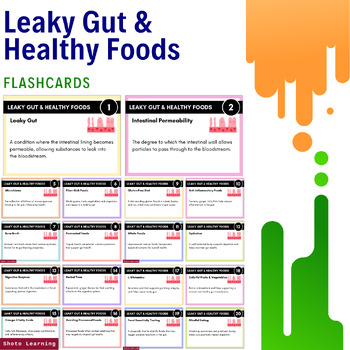 Preview of Unlock Gut Health: Leaky Gut & Healthy Foods Flashcards