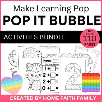 Preview of Unlock Learning Fun with The Pop It Bubble Activities Bundle
