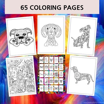 Unlock Serenity: Printable Antistress Dog Coloring Pages Collection for ...