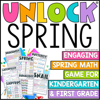 Preview of Unlock Spring K1 - Math Game for Kindergarten and 1st Grade