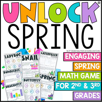 Preview of Unlock Spring | Math Games | Editable Challenges | Measurement and Time