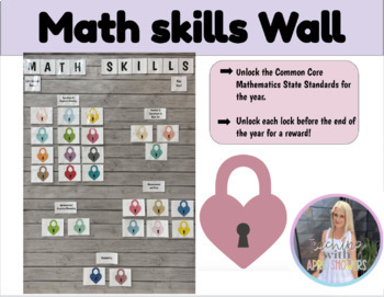 Preview of Unlock The Math Skills Word Wall 