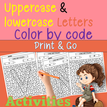 Preview of Unlock Your Creativity with Uppercase & lowercase Color by Code Letters!