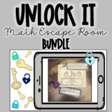 Unlock it Math Word Problem Escape Room BUNDLE