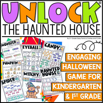 Preview of Unlock the Haunted House K1 - Halloween Math Game for Kindergarten & First Grade