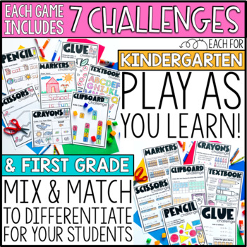Unlock the Learning K1 - Growing Bundle - Math Games - Kindergarten ...