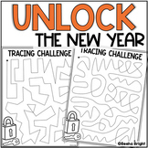 Unlock the New Year Activities Tracing Lines Challenge