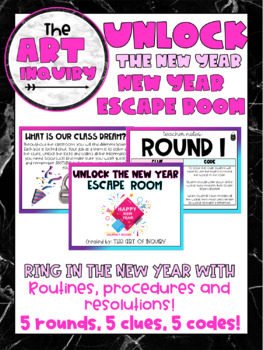 Preview of Unlock the New Year! | Routines, Procedures, Resolutions! | Class Escape Room