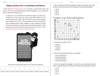 Preview of Unlock the Password - Unit Review on Coordinate Grids and Patterns/Relationships