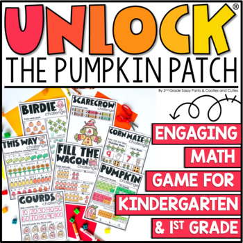Preview of Unlock the Pumpkin Patch K1 - Fall Math Game for Kindergarten and First Grade