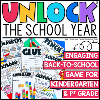 Preview of Unlock the School Year K1 - Back to School Game for Kindergarten and First Grade