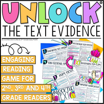 Preview of Unlock the Text Evidence | Nonfiction Reading Games | DIGITAL | VIRTUAL