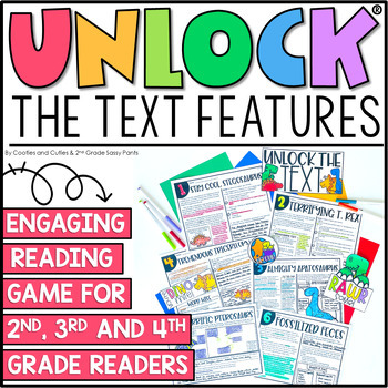 Preview of Unlock the Text Features | Reading Games | Nonfiction Games | DIGITAL | VIRTUAL