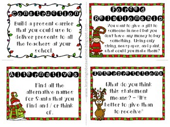 Writing Prompts - Christmas Theme - Thinker's Keys by Learning to be ...