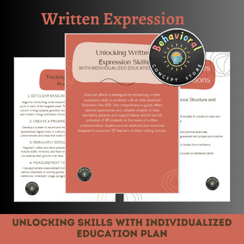Preview of Unlocking Written Expression with Individualized Education Plan