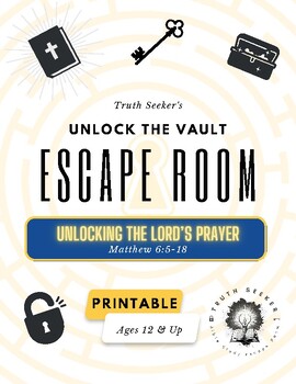 Preview of Unlocking the Lord's Prayer | Bible Study Escape Room Kit for Teens & Adults
