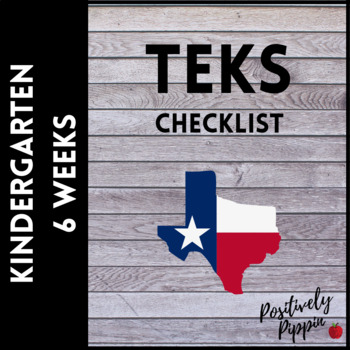 Preview of Kindergarten TEKS Checklist (6 Weeks Checks)