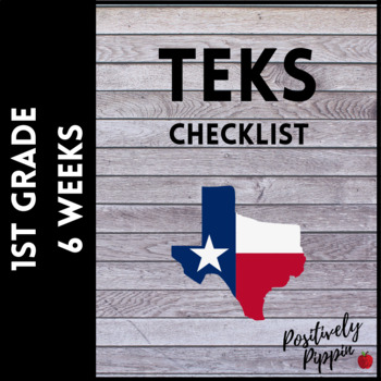 Preview of 1st Grade TEKS Checklist (6 Weeks Checks)