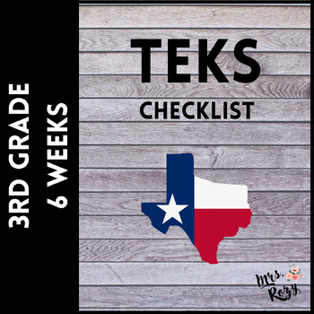 Preview of 3rd Grade TEKS Checklist (6 Weeks Checks)