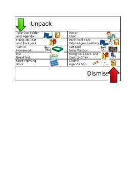 Preview of Unpack and Dismissal Student Schedule