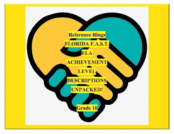 Preview of FLORIDA F.A.S.T. ELA Achievement Level Description Reference Rings Grade 10