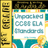Unpacked Common Core Reading Standards 1st Grade