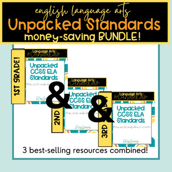 Preview of Unpacked Standards for ELA 1st-3rd Grade BUNDLE