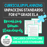 Unpacking Standards for 6th Grade ELA (Curriculum Planning