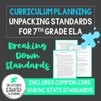 Preview of Unpacking Standards for 7th Grade ELA (Curriculum Planning Resource)