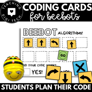 Preview of Unplugged BeeBot Coding Cards | Bee Bot Worksheets | Bee Bot Lessons