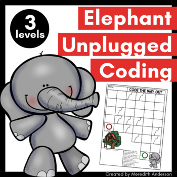 Preview of Unplugged Coding Activities - Elephant Themed!