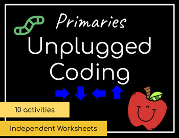 Preview of Unplugged Coding Independent Worksheets | Distance Learning