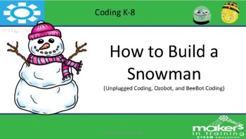 Preview of Unplugged Coding- Let's Build A Snowman (Beebots, Ozobots, Sphero)