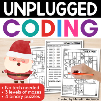 Preview of Unplugged Coding for Christmas STEM Activity