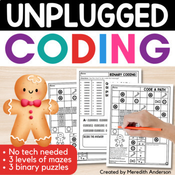 Preview of Unplugged Coding for Winter Gingerbread Man Hour of Code