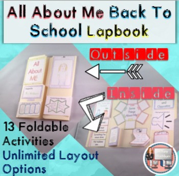 Preview of Unplugged Printable All About Me Foldable Book with Technology Theme