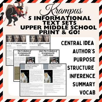 Preview of Unraveling Krampus: Text Structures and Critical Analysis Print and Go!