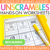Unscramble and Write Digraphs and Beginning Blends Workshe