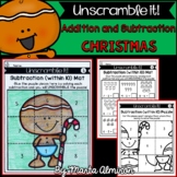 Unscramble it! {CHRISTMAS} {Addition and Subtraction within 10}