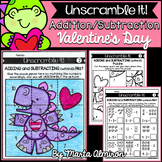 Unscramble it! {VALENTINE'S DAY} {Addition/Subtraction within 10}