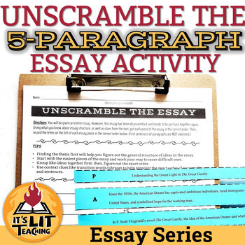 Preview of Unscramble the 5-paragraph Essay Activity with Two Essay Examples