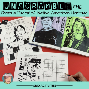 Preview of Unscramble the Famous Faces®  Native American Heritage Month Activity