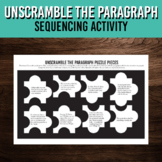 Unscramble the Paragraph Puzzle | Printable Sequencing Act