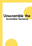 Unscramble the scrambled sentences 7 questions each page