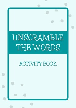 Preview of Unscramble words activity book