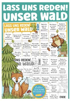 Preview of Unser Wald / unsere Natur Deutsch  German advanced conversation game