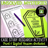 Unsolved Mysteries - Halloween Research Activity