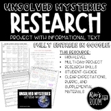 Unsolved Mysteries ELA Research Project - Editable in Goog