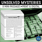 Unsolved Mysteries Nonfiction Reading Comprehension Passag