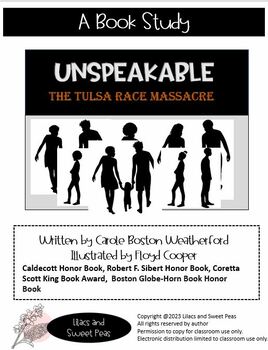 Preview of Unspeakable- A Book Unit